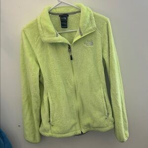 The North Face Women's Bright Green Teddy Jacket - Medium